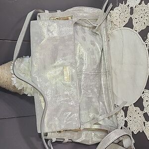 Aimee Kestenberg Metallic Silver Shoulder Bag